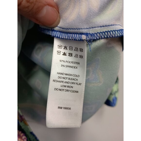 Rachel Zoe BOHO Top Womens Medium Floral Patchwork Satin Button Up Long Sleeve - Picture 6 of 11